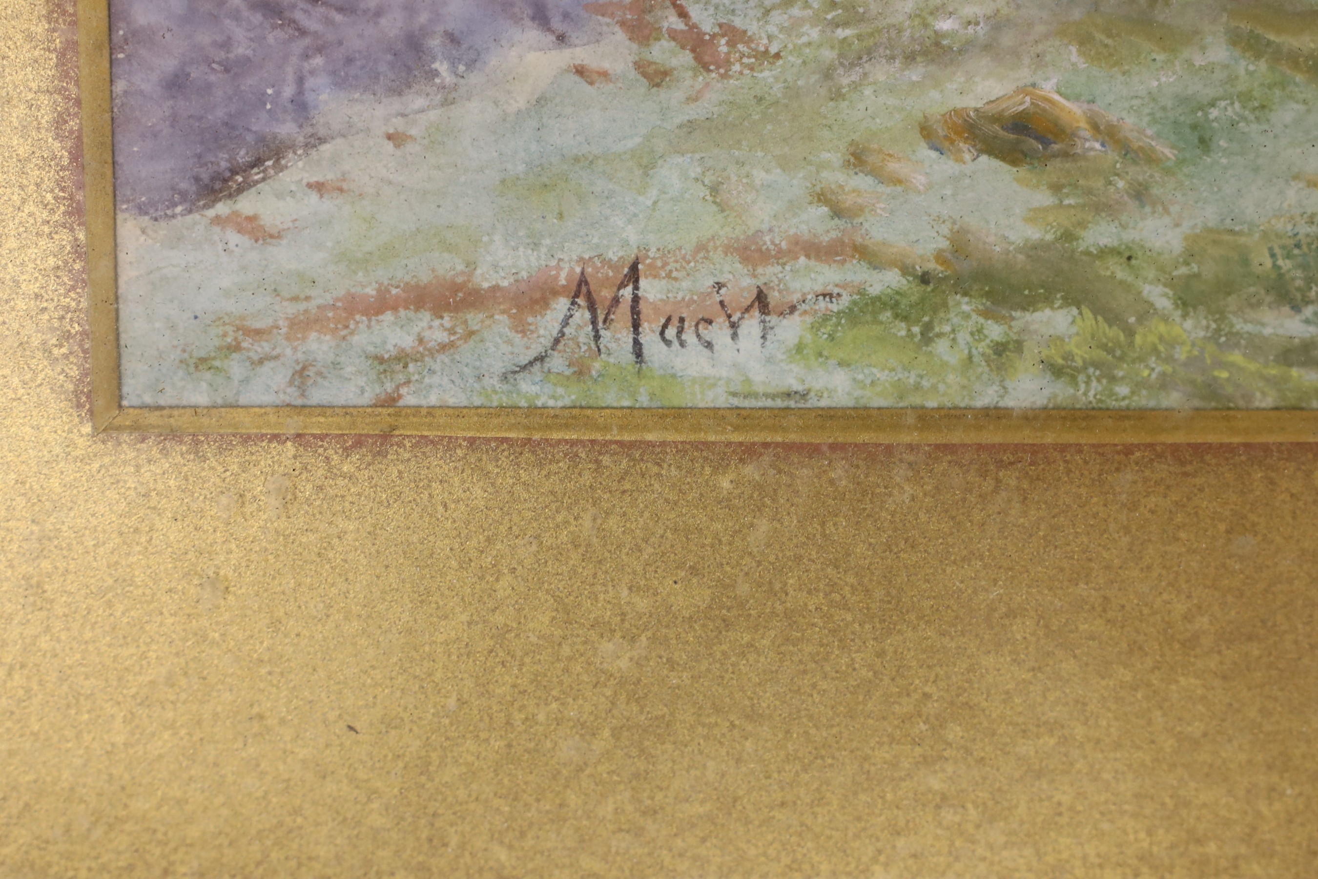 John MacWhirter (1839-1911), watercolour, 'In the Perthshire Highlands', signed, 34 x 51cm